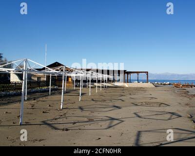 The A Hotels, Roda Beach Hotel, Resort and Spa, Roda, Corfù, Grecia in inverno Foto Stock