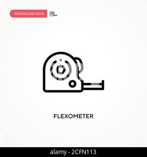 Icona vettore Flexometer. Illustrazione vettoriale semplice e moderna per siti Web o applicazioni mobili Illustrazione Vettoriale