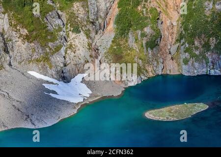 Doubtful Lake, vista dal sentiero per Sahale Arm, North Cascades National Park, Washington state, USA Foto Stock