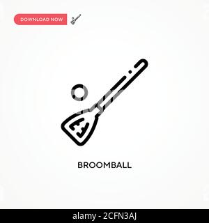 Broomball vector icon. Modern, simple flat vector illustration for web site or mobile app Stock Vector