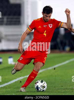 Stadio Olimpico di Helsinki, 2020/09/03. UEFA Lega delle Nazioni 2020. Campionato B, Gruppo 4. Finlandia / Galles. Ben Davies - Galles Foto Stock