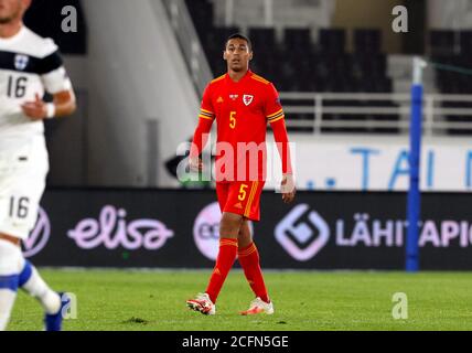 Stadio Olimpico di Helsinki, 2020/09/03. UEFA Lega delle Nazioni 2020. Campionato B, Gruppo 4. Finlandia / Galles. Benjamin Cabango - Galles Foto Stock