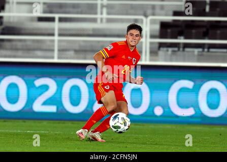 Stadio Olimpico di Helsinki, 2020/09/03. UEFA Lega delle Nazioni 2020. Campionato B, Gruppo 4. Finlandia / Galles. Daniel James - Galles Foto Stock