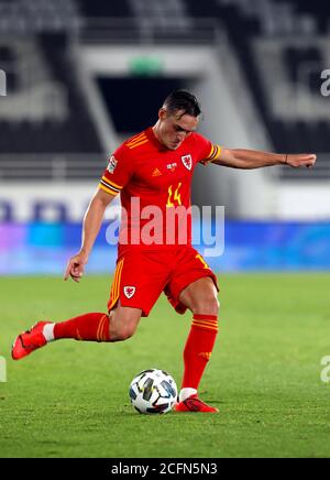 Stadio Olimpico di Helsinki, 2020/09/03. UEFA Lega delle Nazioni 2020. Campionato B, Gruppo 4. Finlandia / Galles. Connor Roberts - Galles Foto Stock