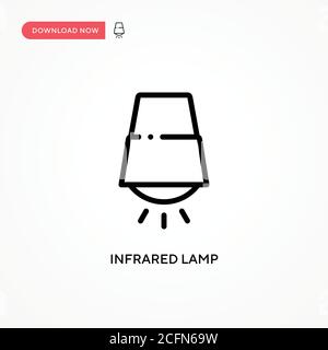 Icona vettoriale della lampada a infrarossi. Illustrazione vettoriale semplice e moderna per siti Web o applicazioni mobili Illustrazione Vettoriale