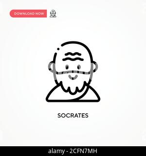 Icona vettore Socrates. Illustrazione vettoriale semplice e moderna per siti Web o applicazioni mobili Illustrazione Vettoriale