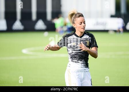 Torino, Italia. 06 settembre 2020. Martina Rosini di Juventus Donne in azione durante la Serie femminile UNA partita di calcio Juventus Donne contro San Marino. Juventus ha vinto oltre 2-0 San Marino al Juventus Center di Torino (Foto di Alberto Gandolfo/Pacific Press) Credit: Pacific Press Media Production Corp./Alamy Live News Foto Stock