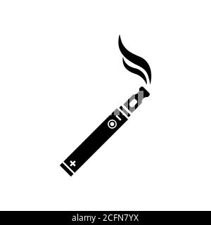 Icona elettronica di sigaretta. Dispositivo Vape. Vettore su sfondo bianco isolato. EPS 10 Illustrazione Vettoriale