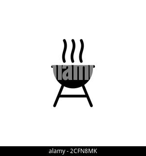 Icona barbecue. Cartello BBQ. Vettore su sfondo bianco isolato. EPS 10 Illustrazione Vettoriale