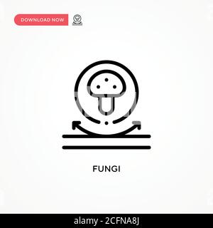 Icona vettore funghi. Illustrazione vettoriale semplice e moderna per siti Web o applicazioni mobili Illustrazione Vettoriale