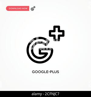 Icona vettore Google-Plus. Illustrazione vettoriale semplice e moderna per siti Web o applicazioni mobili Illustrazione Vettoriale