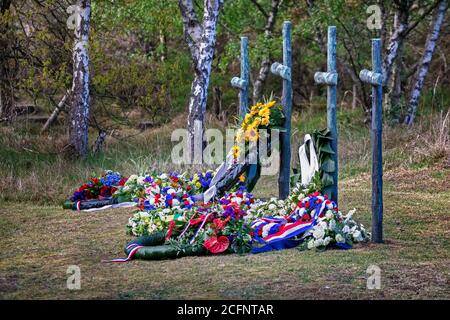 Paesi Bassi, Wassenaar, Waalsdorpervlakte, luogo della commemorazione annuale delle vittime della seconda guerra mondiale, il 4 maggio. Foto Stock
