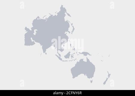 Mappa dell'Asia Pacifico. Vettore Illustrazione Vettoriale