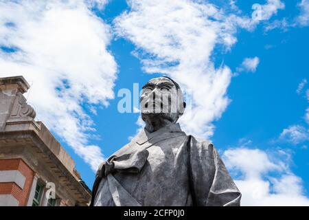 Statua di Kang Woo-kyu, un combattente e martire dell'indipendenza coreana, alla stazione di Seoul, in Corea del Sud. Foto Stock