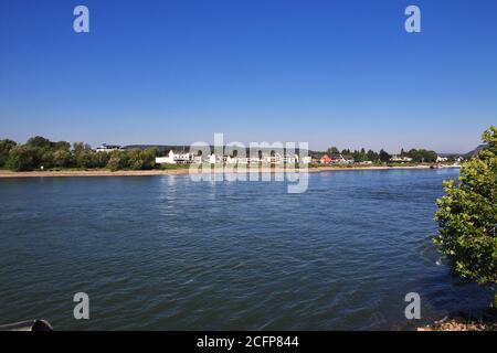 Coblenza sul fiume Reno e Mosella, Germania Foto Stock