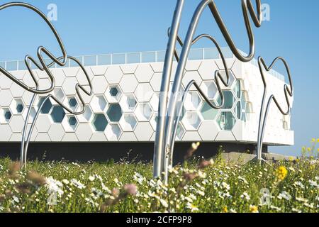 Kornwerderzand, Paesi Bassi. Maggio 2020. Centro Afsluitdijk di Wadden, nei paesi bassi Foto Stock