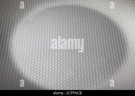 Primo piano del fondo della padella nuova Foto Stock