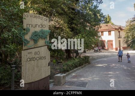 Amministratore di casa a Jardin Botanico la Concepcion, Giardino Botanico, Malaga, Costa del Sol, Andalusia, Spagna. Foto Stock