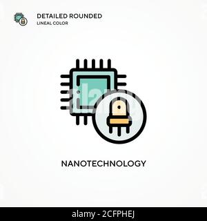 Icona vettore nanotecnologia. Concetti moderni di illustrazione vettoriale. Facile da modificare e personalizzare. Illustrazione Vettoriale