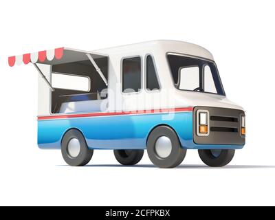 Food truck, Street food, mobile fast food rendering 3d Foto Stock