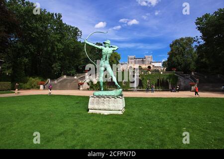 La statua nel parco di Potsdam, Germania Foto Stock