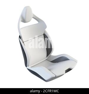 Sedile per auto sportivo, design moderno, isolato su sfondo bianco, rendering 3d Foto Stock