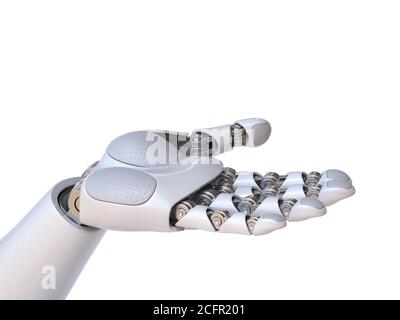 Movimento di tenuta manuale del robot rendering 3d Foto Stock