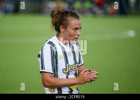 (9/6/2020) Aurora Galli di Juventus Donne in azione durante la Serie femminile UNA partita di calcio Juventus Donne contro San Marino. Juventus ha vinto oltre 2-0 San Marino al Centro Juventus di Torino (Foto di Alberto Gandolfo/Pacific Press/Sipa USA) Foto Stock