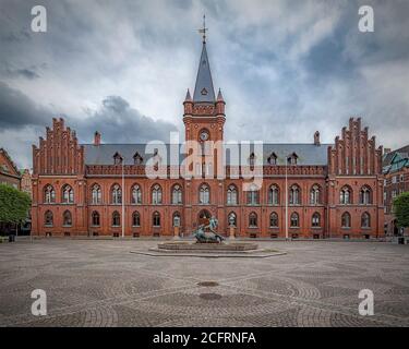 Landskrona Radhuset, il vecchio edificio del municipio della città. Foto Stock