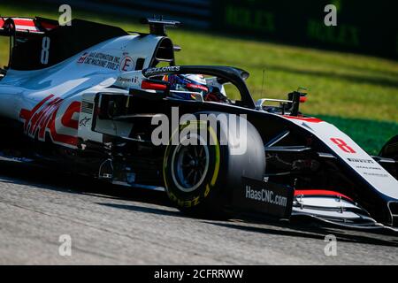 08 GROSJEAN Romain (fra), Haas F1 Team VF-20 Ferrari, in azione durante la Formula 1 Gran Premio Heineken D'italia 2020, 2020 Gran Premio d'Italia, da se Foto Stock