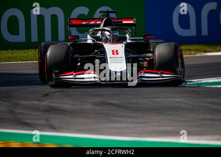 08 GROSJEAN Romain (fra), Haas F1 Team VF-20 Ferrari, in azione durante la Formula 1 Gran Premio Heineken D'italia 2020, 2020 Gran Premio d'Italia, da se Foto Stock