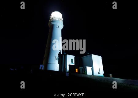 Nuovo faro di Flamborough nello Yorkshire orientale, Regno Unito Foto Stock