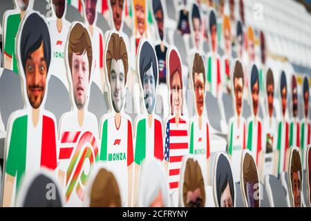 Tribune vuote, gradine, con falsi spettatori, tifosi durante la Formula 1 Gran Premio Heineken D'italia 2020, 2020 Gran Premio d'Italia, da Septembe Foto Stock