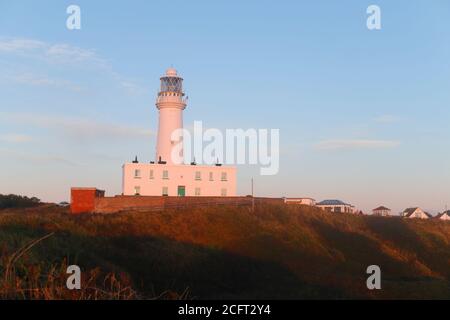 Nuovo faro di Flamborough nello Yorkshire orientale, Regno Unito Foto Stock