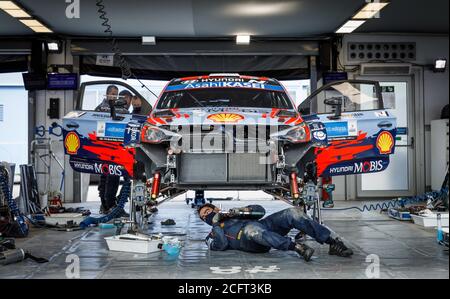 08 TANAK Ott (EST), JARVEOJA Martin (EST), Hyundai i20 Coupe WRC, Hyundai Shell Mobis WRT, ambientazione durante il Rally Estonia 2020, 4° round del 20 Foto Stock