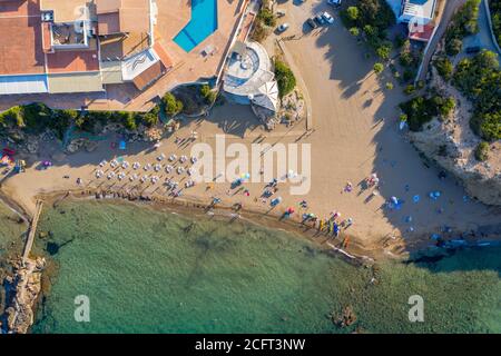 Stock picture datata luglio 2020 es Figueral resort ibiza isola spagnola di Ibiza sul Mar Mediterraneo. Si trova nel comune di Santa Eulˆria des Riu e si trova a 6.4 miglia a nord est della città di Santa Eulˆria des Riu. Foto Stock
