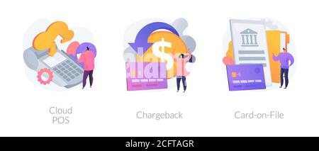 Illustrazioni vettoriali del concetto astratto del software per la vendita al dettaglio. Illustrazione Vettoriale