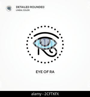 Icona vettore occhio di ra. Concetti moderni di illustrazione vettoriale. Facile da modificare e personalizzare. Illustrazione Vettoriale