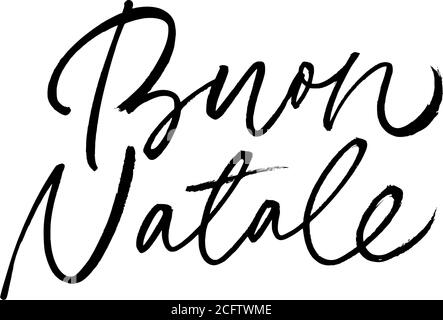 Calligrafia vettoriale a pennello moderno buon Natale. Illustrazione Vettoriale