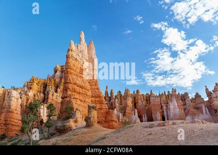 Vista della Queen Victoria Hoodoo, del Bryce Canyon National Park, Utah, Stati Uniti Foto Stock