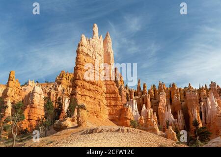 Vista della Queen Victoria Hoodoo, del Bryce Canyon National Park, Utah, Stati Uniti Foto Stock