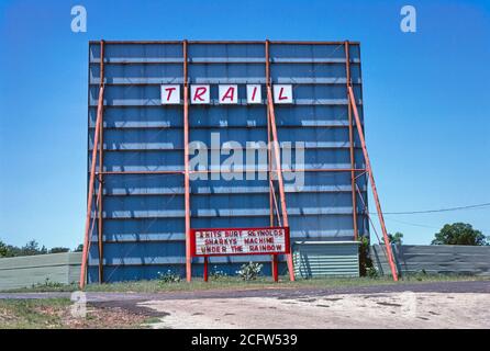 Trail Drive-in, Atene, Texas, Stati Uniti, John Margolies Roadside America Fotografia Archivio, 1982 Foto Stock