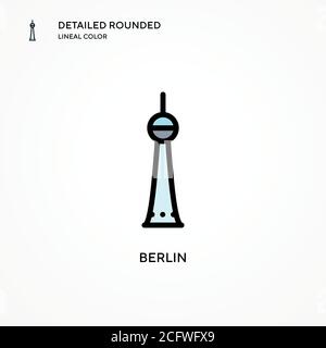 Icona vettore Berlino. Concetti moderni di illustrazione vettoriale. Facile da modificare e personalizzare. Illustrazione Vettoriale