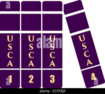 Icona Codice di legge. Design a colori piatti. Illustrazione vettoriale. Illustrazione Vettoriale