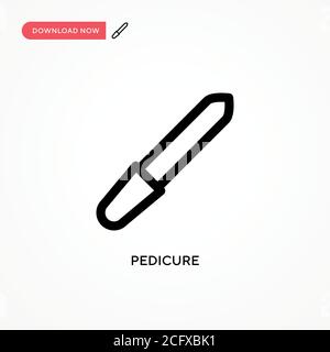 Icona vettore semplice pedicure. Illustrazione vettoriale semplice e moderna per siti Web o applicazioni mobili Illustrazione Vettoriale
