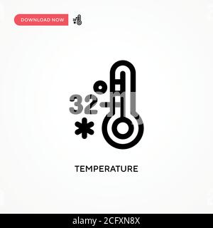 Icona vettore semplice temperatura. Illustrazione vettoriale semplice e moderna per siti Web o applicazioni mobili Illustrazione Vettoriale