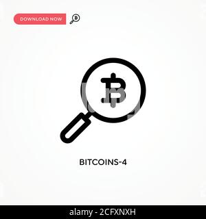 Bitcoins-4 semplice icona vettoriale. Illustrazione vettoriale semplice e moderna per siti Web o applicazioni mobili Illustrazione Vettoriale