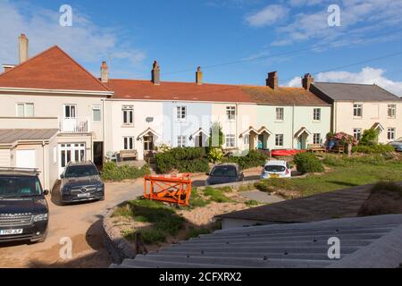 Graziosi cottage con terrazza, Hope Cove, Kinsbridge, Devon, Inghilterra, Regno Unito. Foto Stock