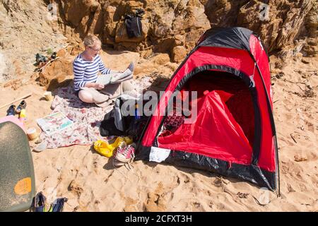 Hope Cove, Kinsbridge, Devon, Inghilterra, Regno Unito. Foto Stock
