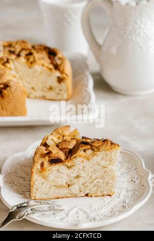 Torta di tè di mele. Foto Stock